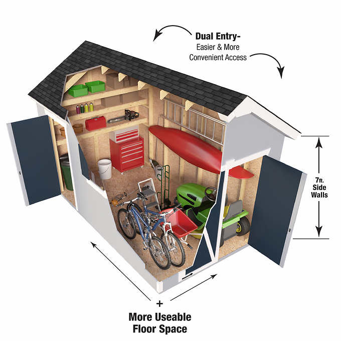 Crestwood 14′ x 8′ Wood Storage Shed - Allydayi.com
